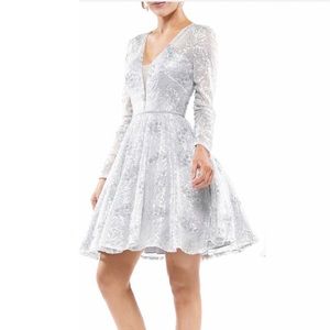 Colors silver sequin dress